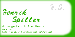 henrik spiller business card